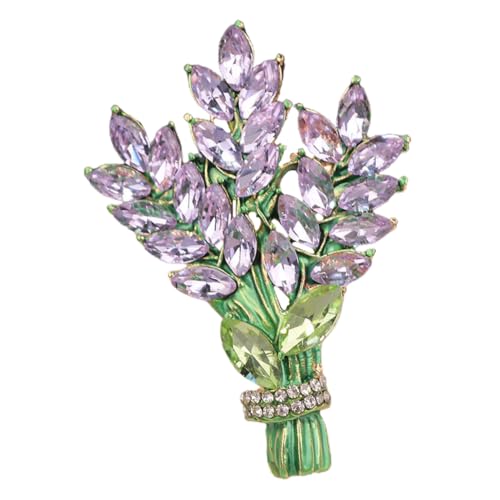 Holibanna Lavendelblumenbrosche Blumennadel Aus Dekorative Anstecknadel Für Kleidung Hutnadel Mit Strass Schalbrosche Für Damen Blumennadel Für Rucksäcke Und Outfits von Holibanna