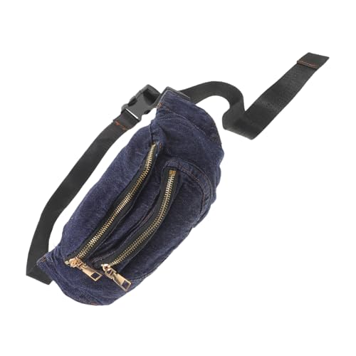 Holibanna Dunkelblaue Damen-gürteltasche Aus Jeansstoff Verstellbarer Hüftgurt Praktische Brusttasche Für Täglichen Gebrauch Reisen Und Outdoor-aktivitäten Leicht Und Robust von Holibanna