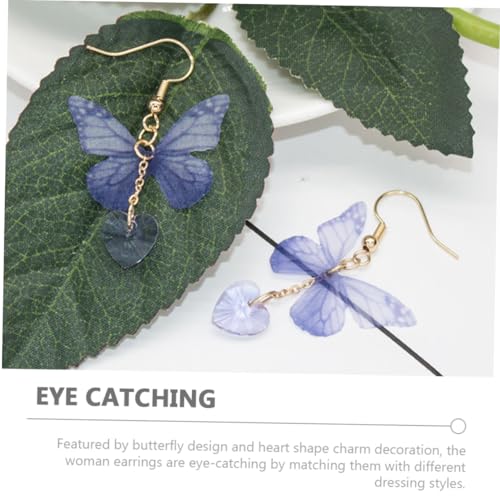Holibanna Leichte Schmetterlingsohrringe Stoff Stilvolle Hängende Damenohrringe Hautfreundlich Langlebig Modischer Schmuck für Verschiedene Outfits und Festliche Anlässe von Holibanna