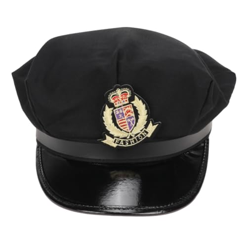 Holibanna Achtseitiger Matrosenhut Silberner Kapitänshut Marinekostümzubehör Unisex Verstellbar Für Verschiedene Kopfgrößen von Holibanna