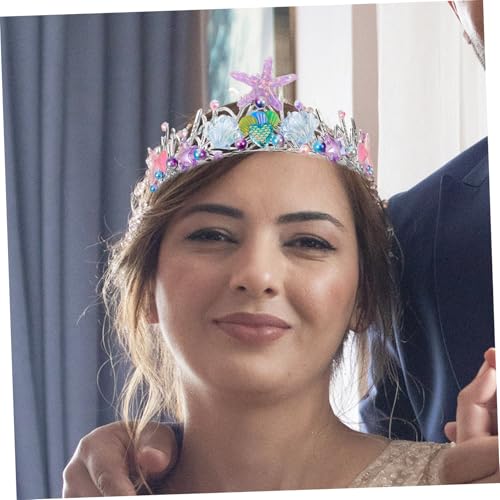 Holibanna Meerjungfrau Haarreif mit Funkelnden Strasssteinen Metallischer Kopfschmuck für Damen und Mädchen Königliche Party Deko Stilvolles Stirnband für Karneval und Besondere Anlässe von Holibanna