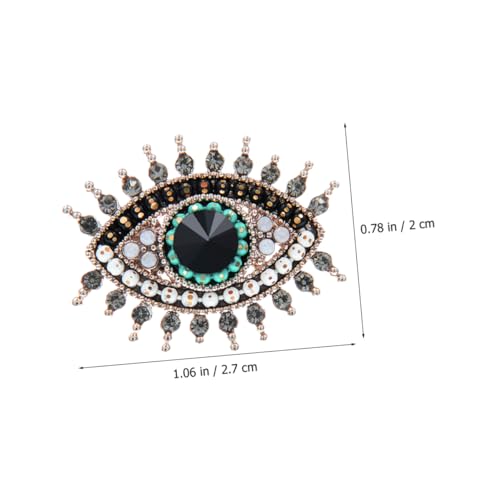 Holibanna Metall Brosche mit Strassbesatz Böser Blick Anstecknadel für Anzug Hut und Rucksack Französische Vintage Lapel Pin Leicht Rostfrei Elegant für Business und Party von Holibanna