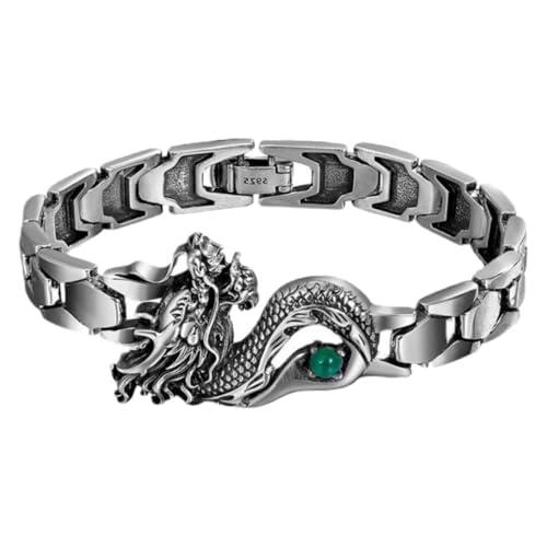Holibanna Metallarmband Dragon Totem Herren Armband Punk Stil Edelstahl Langlebig Verstellbar Modisches Schmuckgeschenk für Männer und Frauen zum Neujahrsfest von Holibanna