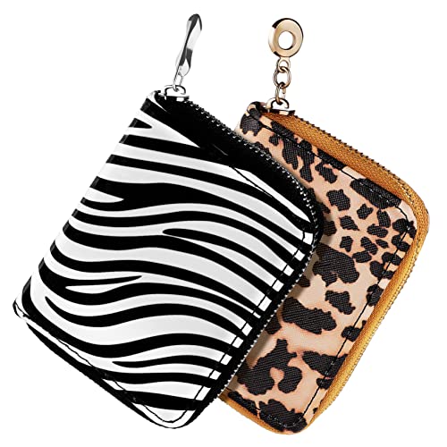 Holibanna 2stücke Mini Geldbörse Mit Reißverschluss Kartenhalter Ausweistasche Münzbeutel Für Damen Tragbar Kleiner Geldbeutel Für Bargeld Und Karten von Holibanna