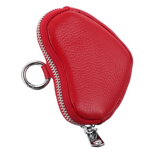 Holibanna Mini Geldbörse für Damen Herzform Kleines Münzfach mit Reißverschluss Kompakt und Leicht Organisieren von Kleingeld und Ohrhörern Rot Stylische Handtaschen Anhänger von Holibanna