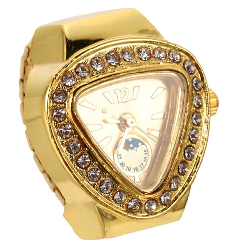 Holibanna Mini Ring Watch aus Edelstahl und Glas Dekorative Fingeruhr mit Klarem Display Langlebig und Komfortabel Stilvolle Unisex Schmuckuhr für Alltag und Besondere Anlässe von Holibanna