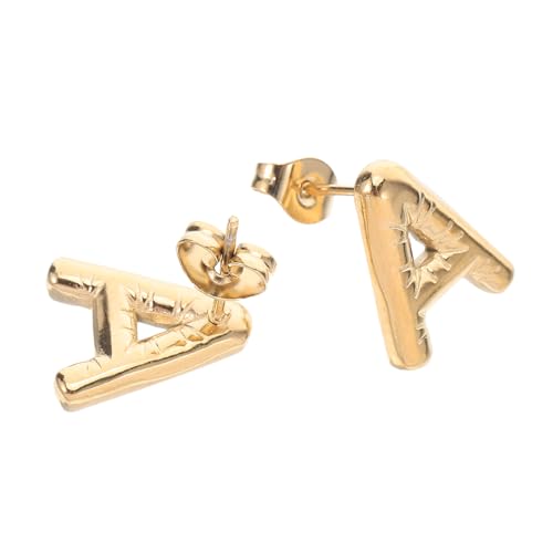 Holibanna Minimalistische Buchstaben Ohrstecker Damen Glatte Oberfläche Komfortabel Modisch Vielseitig Elegant Für Alltag Und Party von Holibanna