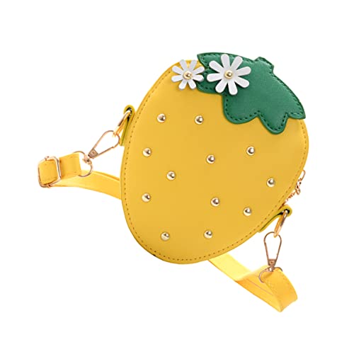 Holibanna Erdbeer Münztasche Aus Pu Für Junge Mädchen Modische Geldbörse Einfaches Portemonnaie Umhängetasche Mit Verstellbarem Schultergurt Für Mädchen von Holibanna