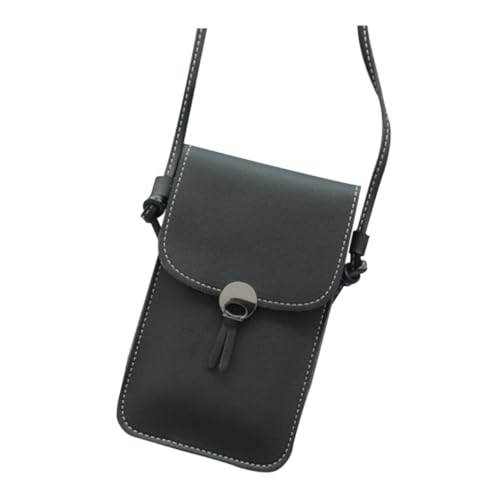 Holibanna Modische Damen Schultertasche Crossbody Bag aus Hochwertigem PU Verstellbar mit Mehrlagigem Innenfach Vielseitig als Umhängetasche und Handytasche Leicht zu Reinigen Schwarz von Holibanna