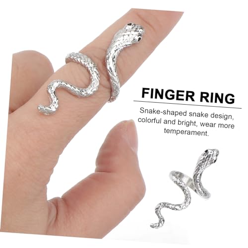 Holibanna Modischer Schlangenring Rostfreiem Zinklegierungsmaterial Dekorativer Fingerschmuck Langlebig Kreatives für Damen Vielseitig Einsetzbar von Holibanna