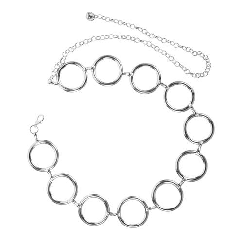 Holibanna Modischer Taillenkettengürtel Outfits Hose Kleider Taille Elegant Gürtel Mode Stretchgürtel Für Damen Kleider Körperkette Gürtel Für Frauen Gürtelkette Taillenschmuck Silver Metall von Holibanna