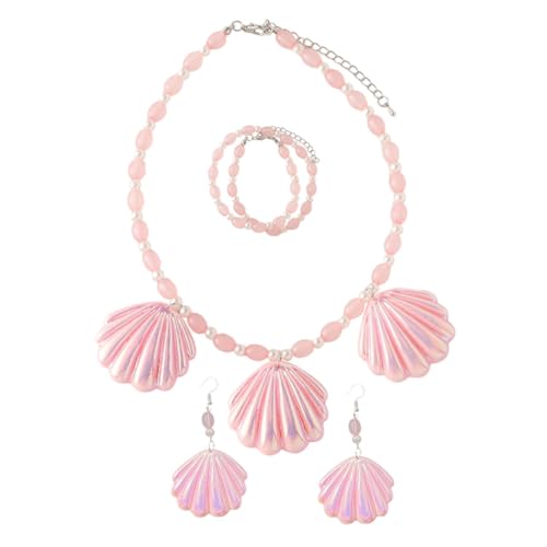 Holibanna Modisches Teiliges Schmuckset für Damen mit Rosa Muschel Halskette Armband und Ohrringen Vielseitiges Hautfreundliches Beach Jewelry für Frauen zu Hochzeit Party Alltag Holibanna Modisches Teiliges Schmuckset für Damen mit Rosa Muschel Halskette Armband und Ohrringen Vielseitiges Hautfreundliches Beach Jewelry für Frauen zu Hochzeit Party Alltag von Holibanna