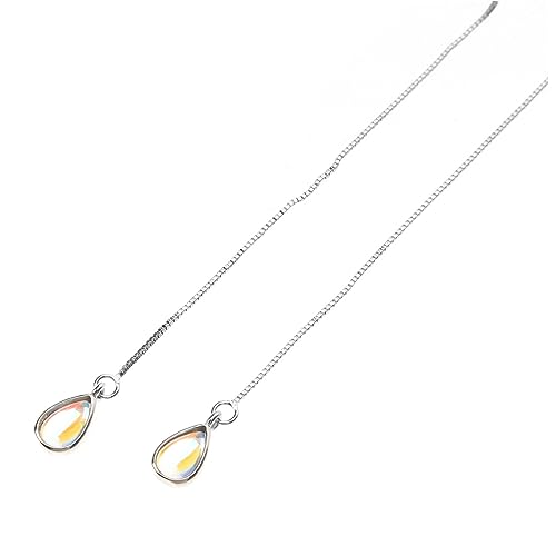 Holibanna Mondstein Tropfen Ohrringe Lange Ohrstecker für Damen Dangle Ohrringe Gefertigte Schmuckstücke für und Haartyp von Holibanna