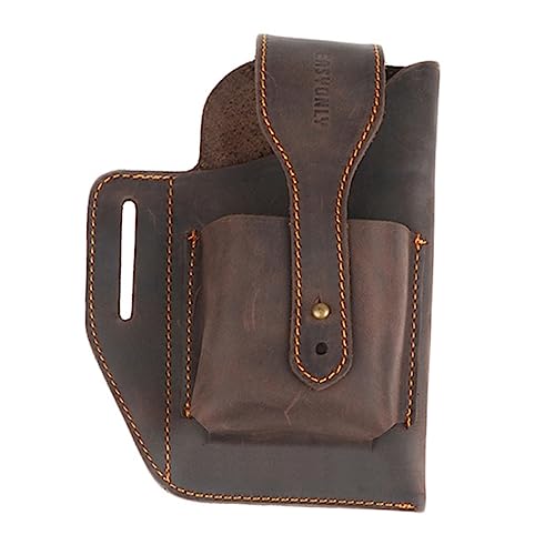 Holibanna Multifunktionale Gürteltasche Zelle Beutel Klein Laufen Taille Modern Handy Reisen Taschen Männer Mann Für Im Freien Praktisch Mobiltelefontasche Rindsleder Coffee Zufällige Farbe von Holibanna