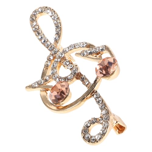 Holibanna Musiknotenbrosche Zubehör Für Musikfestivals Metall-kleidernadel Rucksackschmuck Für Damen Revers-abzeichen Sicherheitsnadel Schmuck Musiknote Brustnadel Musikstift Diamant Golden von Holibanna