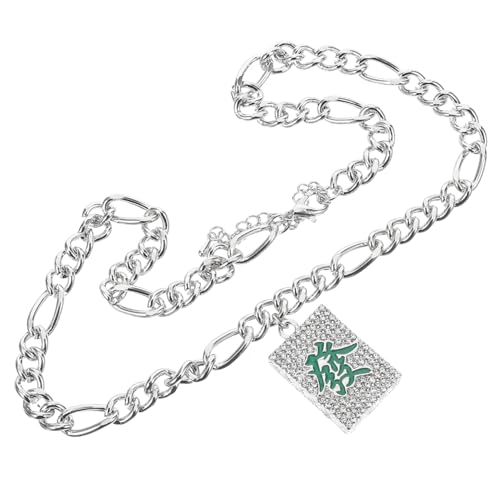 Holibanna Necklace Pendant Chinesisch Mahjong Anhänger Damen Kette Modisch Robust Legierter Schmuck Year Stilvoll Leicht und Komfortabel für Alltag Party Reise von Holibanna