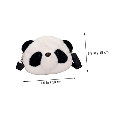 Holibanna Niedliche Panda Umhängetasche Weichem Plüsch Tragbare Schulter Tasche Langlebig und Praktisch Vielseitig für Alltag und Outdoor Weiches Teddyfell Stofftier Design von Holibanna