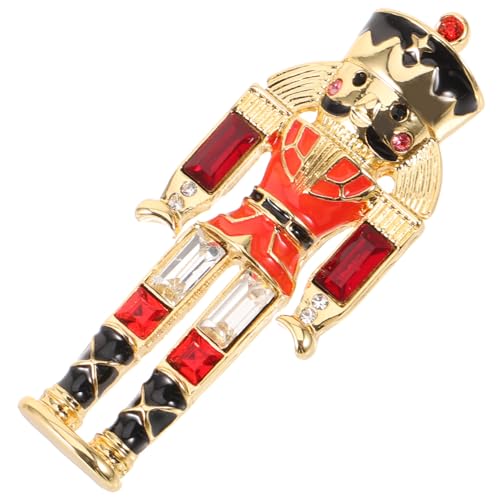 Holibanna Nutcracker Soldat Brosche Metall Dekorative Anstecknadel für Kleidung Hut Schal Rucksack Festliche Bunte Mode Accessoire von Holibanna