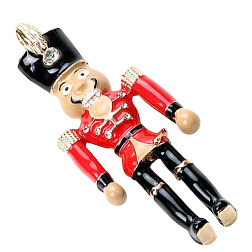 Holibanna Nutcracker Soldier Brosche Stilvolle Weihnachtsbrosche für Frauen Kreative Anstecknadel mit Lebhaftem Design für Kleidung Schals und Taschen für Familie und Freunde von Holibanna
