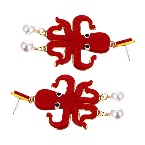 Holibanna Ohrhänger Perlen Tiermotiv Meeres Dangle Ohrringe Damen Schmuck für Alltag Party von Holibanna