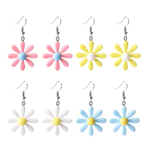 Holibanna 4 Paar Blumen Ohrringe Damen Modeschmuck Ohrstecker Mit Blumenmotiv Ohrhänger Schmuck Für Mädchen Holibanna 4 Paar Blumen Ohrringe Damen Modeschmuck Ohrstecker Mit Blumenmotiv Ohrhänger Schmuck Für Mädchen von Holibanna