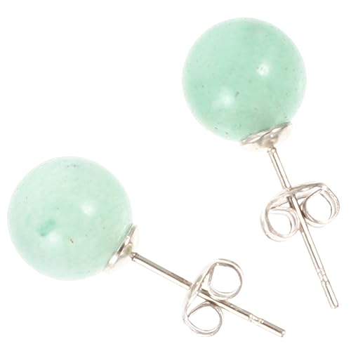 Holibanna Ohrstecker Runde Kugel Ohrringe mit Grünem Aventurin Hypoallergen Langlebig Modisches Accessoire für Frauen und Mädchen und Vielseitig für Alltag und Besondere Anlässe von Holibanna