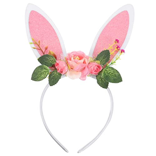 Holibanna Ostern Stirnband Haarband Mit Blumengirlande Frühlingshasen Haarband Neues Jahr Stirnband Kindergeburtstag Stirnband Mit Geblümten Hasenohren Kronenschmuck Kleidung Plastik Cosplay von Holibanna