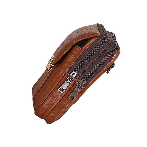 Holibanna Hüfttasche Aus Rindsleder Tragbare Business Outdoor Telefon Aufbewahrungstasche Für Männer Mit Ausreichend Platz Für Schlüssel Handys Und Kopfhörer von Holibanna