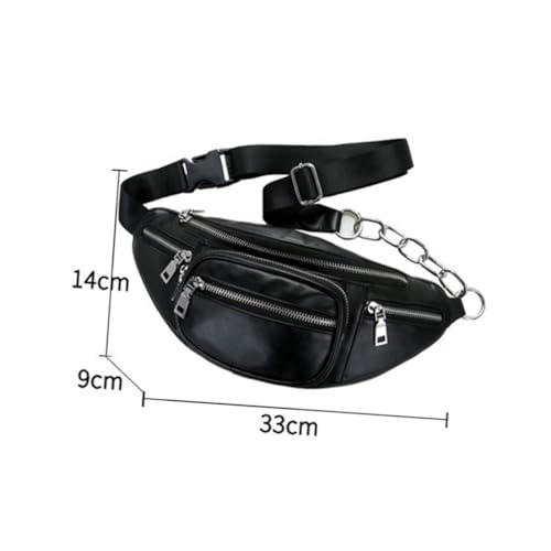 Holibanna Pu- -kettentasche Als Umhängetasche Messenger Bag Und Sporttasche Für Damen Mit Reißverschluss Geeignet Für Freizeit Reisen Und Outdoor-aktivitäten von Holibanna