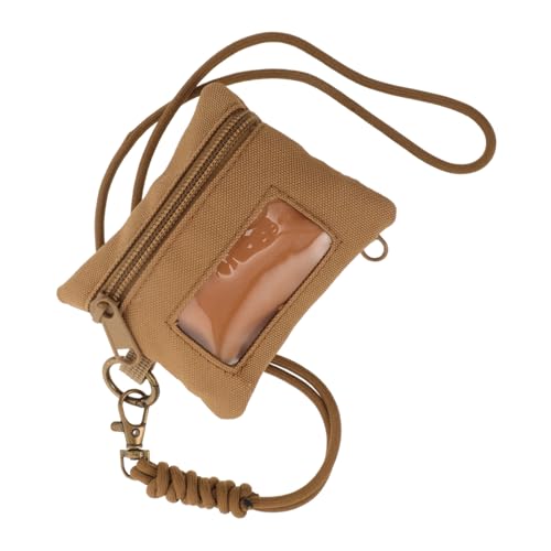 Holibanna Outdoor Taktische Mini Geldbörse mit Reißverschluss Multifunktional mit Karten und Münzfach Ohrhörerfach Khaki Kompakt und Robust für Männer für Sport und Outdoor Aktivitäten von Holibanna