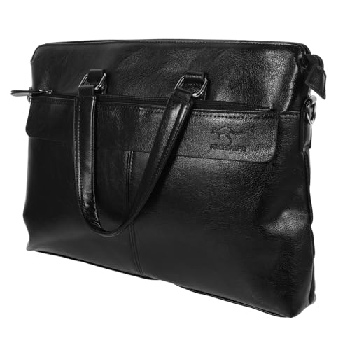 Holibanna PU Leder Aktentasche Business Umhängetasche Herren Große Notebook Tasche für Reisen und Büro Organizer mit Viel Stauraum und Robuster Verarbeitung von Holibanna