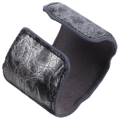 Holibanna PU Leder Armreif Damen Retro Offener Breiter Cuff Armband Verstellbar Chunky Breites Halber Bangle Schmuck Für Alltag Party Büro Stil von Holibanna