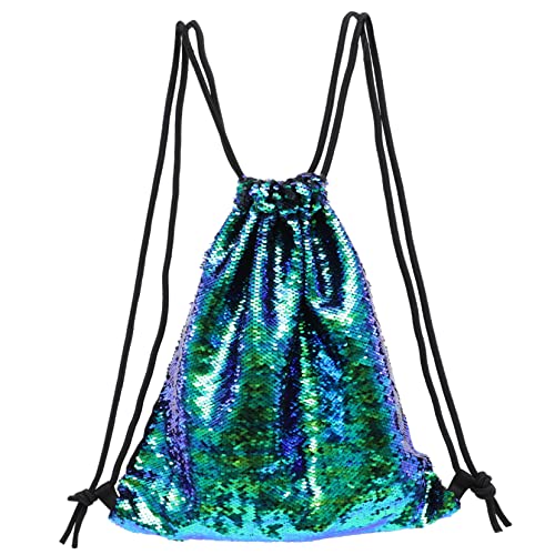 Holibanna Pailletten-Turnbeutel Grün Mit Kordelzug Innentasche Für Kleinigkeiten Schlüssel Geld Handy von Holibanna