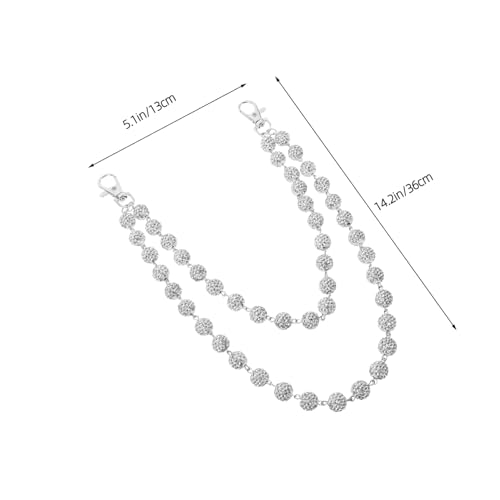 Holibanna Pants Wallet Chain mit Funkelnden Strasssteinen Mehrlagig Metall Hip Hop Gürtelkette für Herren Stylische Hosenkette im Punk Design für Jeans Alltag und Partys Holibanna Pants Wallet Chain mit Funkelnden Strasssteinen Mehrlagig Metall Hip Hop Gürtelkette für Herren Stylische Hosenkette im Punk Design für Jeans Alltag und Partys von Holibanna