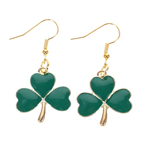 Holibanna Patrick's Day Ohrschmuck Damen Shamrock Ohrringe Leicht Hängend Kleeblatt Festival Schmuck von Holibanna