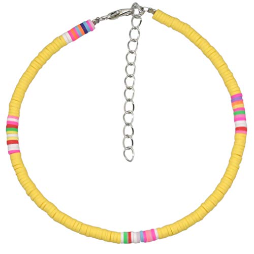 Holibanna 1stk Fußkettchen Aus Ton Strand Boho Fusskettenchen Sommer Strand Fußkettchen Armbänder Für Jugendliche Mädchen Perlenarmbänder Afrikanisch Fräulein Armband Polymer-ton Vermanschen von Holibanna