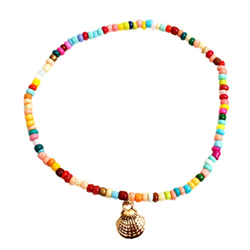 Bunte Fußkette Aus Legierung Und Perlen Handgefertigte Strand-anklet Für Damen Für Urlaub Und Reisen Farbenfrohes Design Für Schöne Fotos von Holibanna