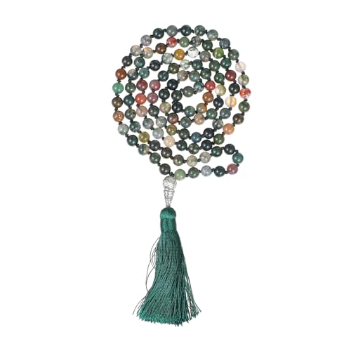 Holibanna Perlen Lange Quasten Halskette und Wickelarmband Handgefertigt Indischer Achat Schmuck Vielseitig für Yoga Meditation Gebet Boho Stil Damenaccessoire Geschenkidee Holibanna Perlen Lange Quasten Halskette und Wickelarmband Handgefertigt Indischer Achat Schmuck Vielseitig für Yoga Meditation Gebet Boho Stil Damenaccessoire Geschenkidee von Holibanna