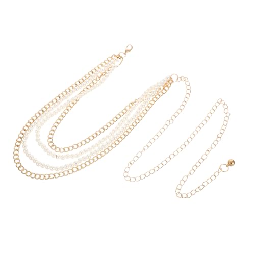 Holibanna Perlen Taillenkette Damen Handgefertigt Verstellbar Leicht Elegant Hüftkette Modeschmuck Für Jeans Kleider Festliche Anlässe von Holibanna