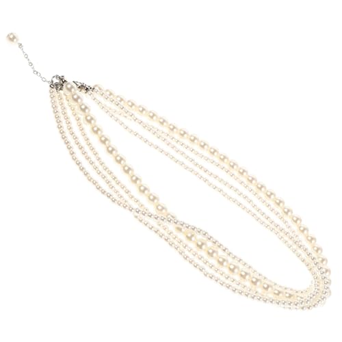 Holibanna Barocke Perlenkette Für Damen Mehrlagige Halskette Mit Kunstperlen Elegante Vintage- Für Hochzeiten Partys Und Besondere Anlässe Stilvolles Modeschmuck-accessoire Für Frauen von Holibanna