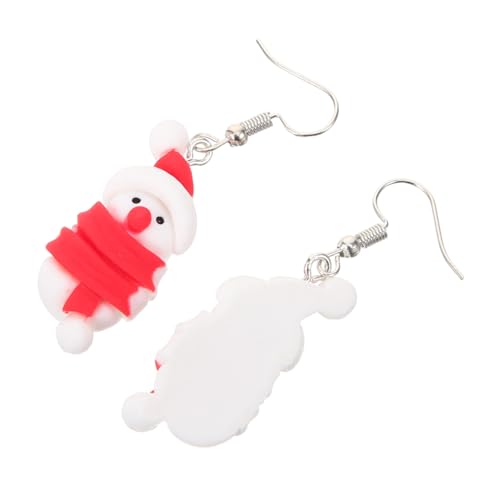 Holibanna Personalisierte Schneemann Ohrringe Polymer Clay Kreative Weihnachts Deko Damen Ohrstecker Einzigartiger Anhänger für Alltag und Festtage Rotes von Holibanna