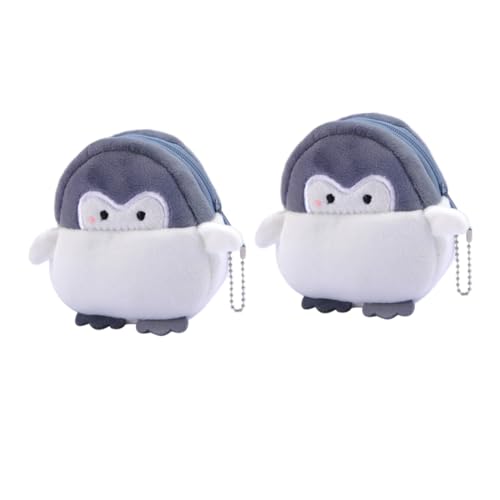 Holibanna 2stücke Niedliche Pinguin Münzbörse Plüsch Geldbeutel Für Lippenstift Und Kleine Gegenstände Für Reisen Und Alltagsgebrauch von Holibanna