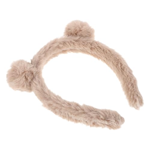 Holibanna Plüsch Bärenohren Haarband Verstellbares Cartoon Haaraccessoire für Gesichtswäsche und Make Up Bequemer Fuzzy Haarreifen für Hautpflege und Alltagsnutzung von Holibanna