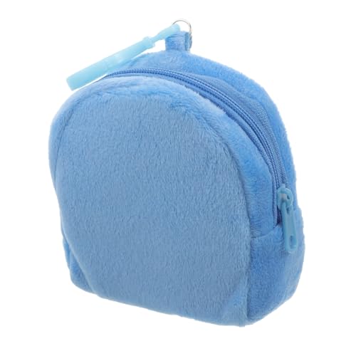 Holibanna Mädchen Plüsch Geldbörse Niedliche Plüsch Pouch Schlüsselanhänger Tragbarer Münzbeutel Für Junge Mädchen Cartoon Rucksack-anhänger Blau Für Jungen Und von Holibanna