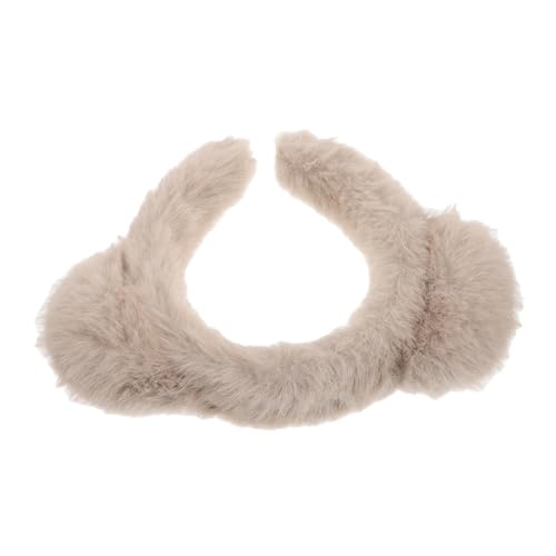 Holibanna Plüsch-bärenohren-stirnband Für Frauen Weiches Breites Haarband Zum Gesichtwaschen Spa Und Alltag Für Herbst Und Winteranlässe Khaki von Holibanna