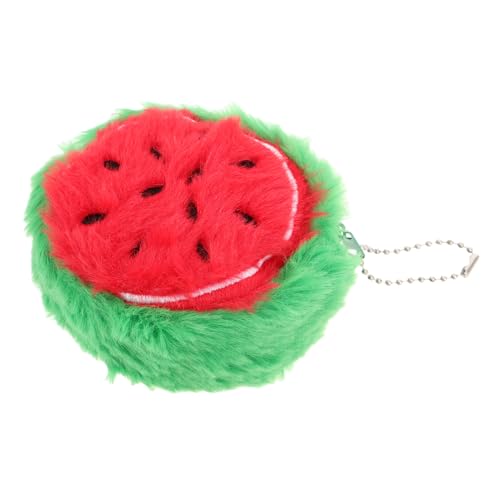 Holibanna Süßer Wassermelonen-plüsch-münzbeutel Mit Schlüsselanhänger Multifunktionale Geldbörse Für Junge Mädchen Praktische Aufbewahrung Für Münzen Kreative Rucksackdekoration von Holibanna