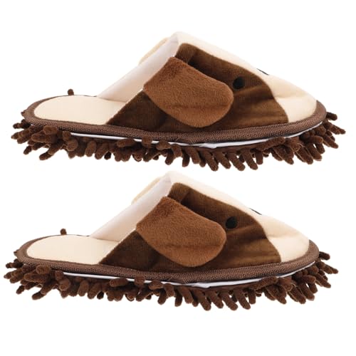 Holibanna Praktische Chenille Mop Hausschuhe Waschbar Rutschfest Langlebig für Bodenreinigung Innen Haushalt Cartoon Design Geeignet für Küche Badezimmer Wohnzimmer von Holibanna