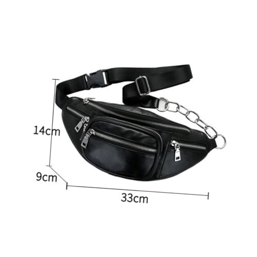 Holibanna Pu- -kettentasche Als Umhängetasche Und Messenger Bag Sporttasche Und Handytasche Freizeit-Schultertasche Mit Reißverschluss Für Damen von Holibanna