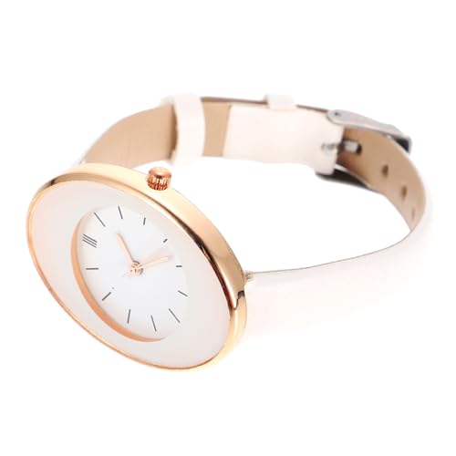 Holibanna Quarzuhr Für Damen Damenarmbanduhren Damenuhr Mädchenuhren Schauen Zu Minimalistische Uhr Damen-dekoruhr Taschenuhr Uhrkette Beiläufig Weiß Armbandmaterial: Kunstleder Fräulein von Holibanna