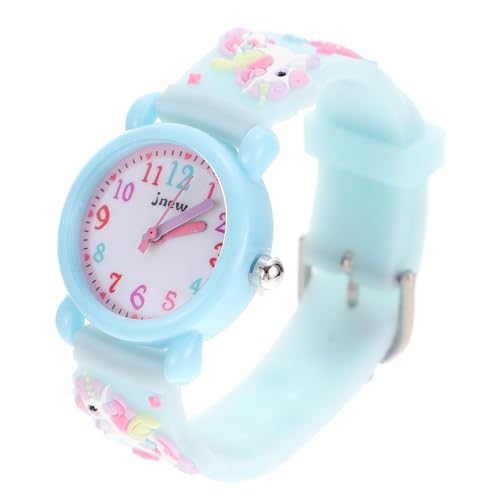 Holibanna Junge Mädchen Cartoon Uhr Mit Einhörnern wasserdichte Armbanduhr Für Mädchen Und Jungen Verstellbares Band Kinduhr Zum Zeitmanagement Lernen von Holibanna